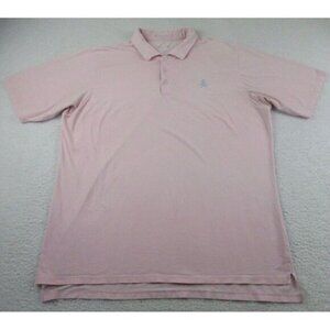 B Draddy Polo Shirt Mens XL Pink Striped Collared Short Sleeve‎ Golf Outdoors